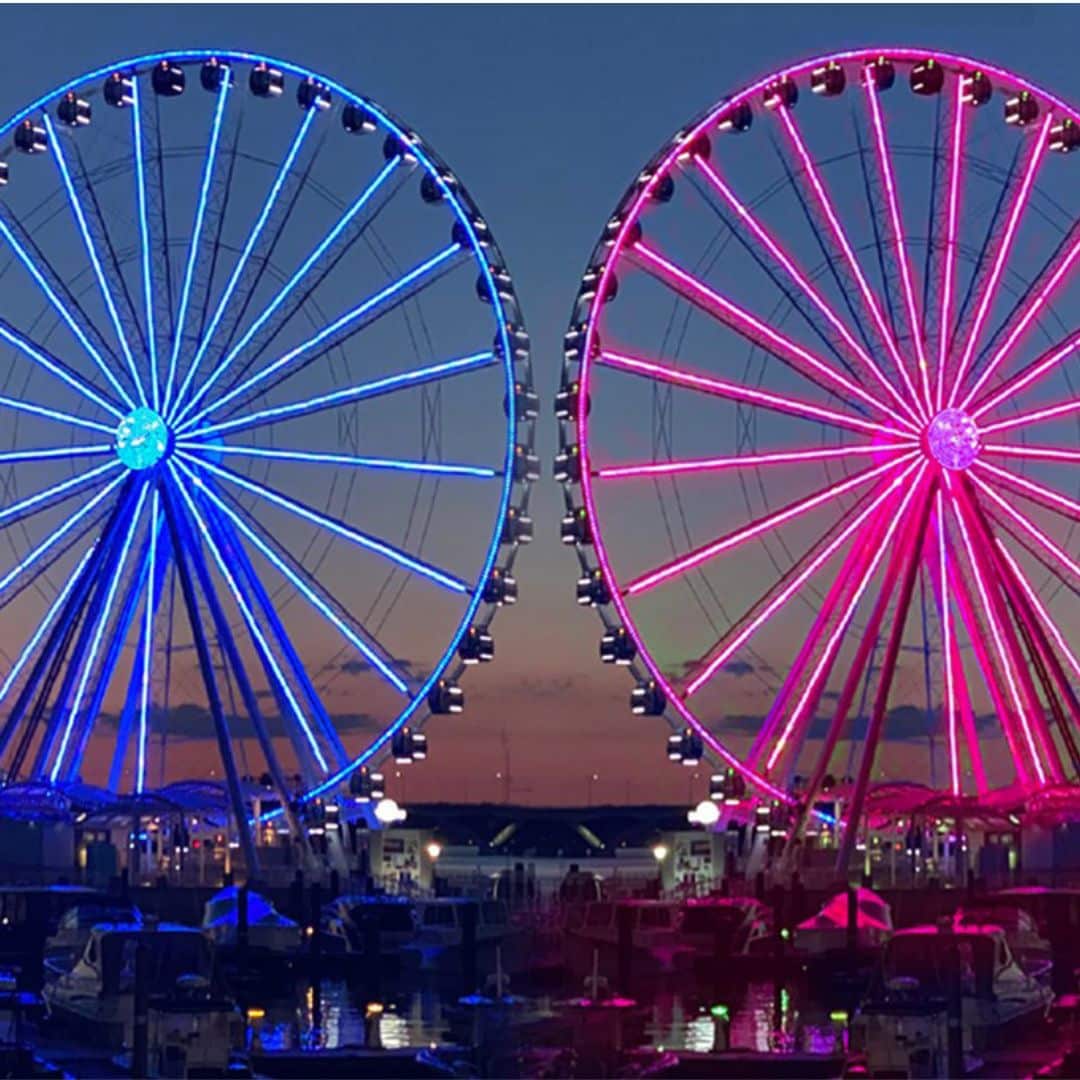 gender reveal at the capital wheel