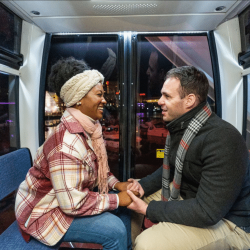 Couple on Gondola Winter